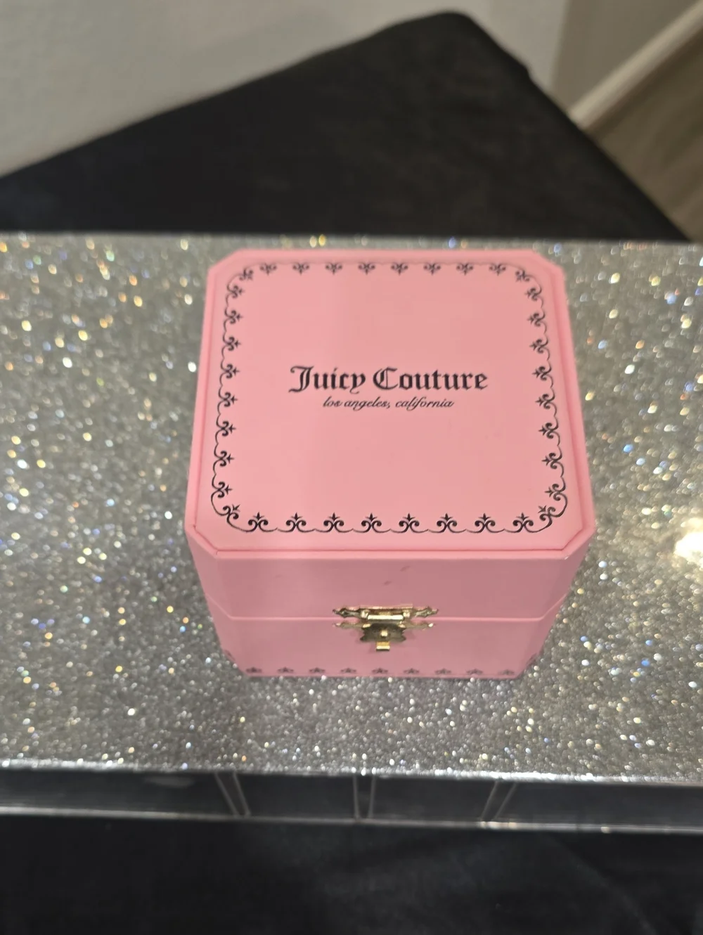 Juicy Couture Crystal Logo Scottie Dog Watch w/ Pink Strap